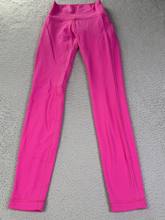 lululemon athletica Pants - Lululemon Align Leggings Womens 2 Pink High Rise Pull On Athletic Yoga Gym
